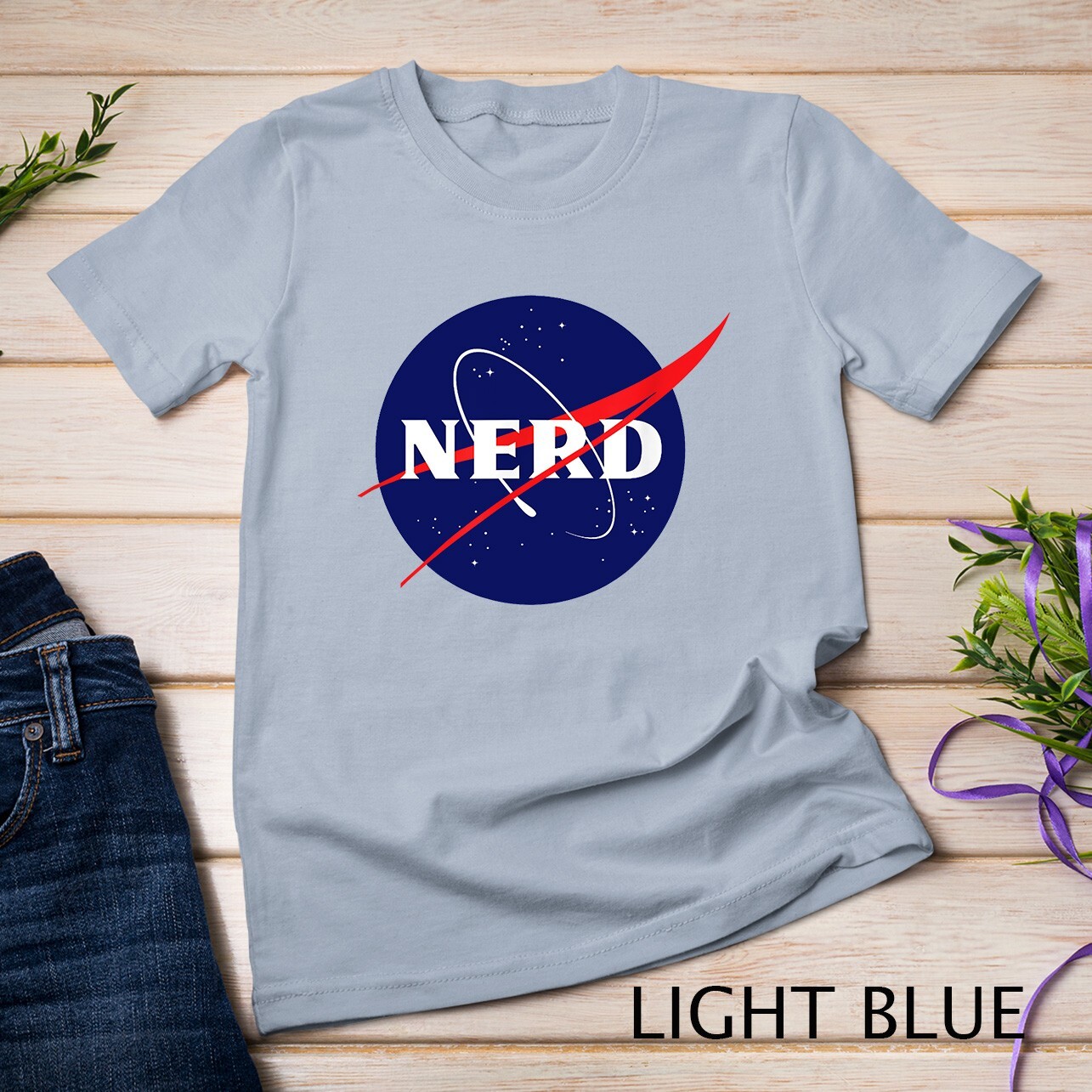 Funny NASA Nerd Logo Parody Science Astronomy Astronaut Unisex T-shirt gallery