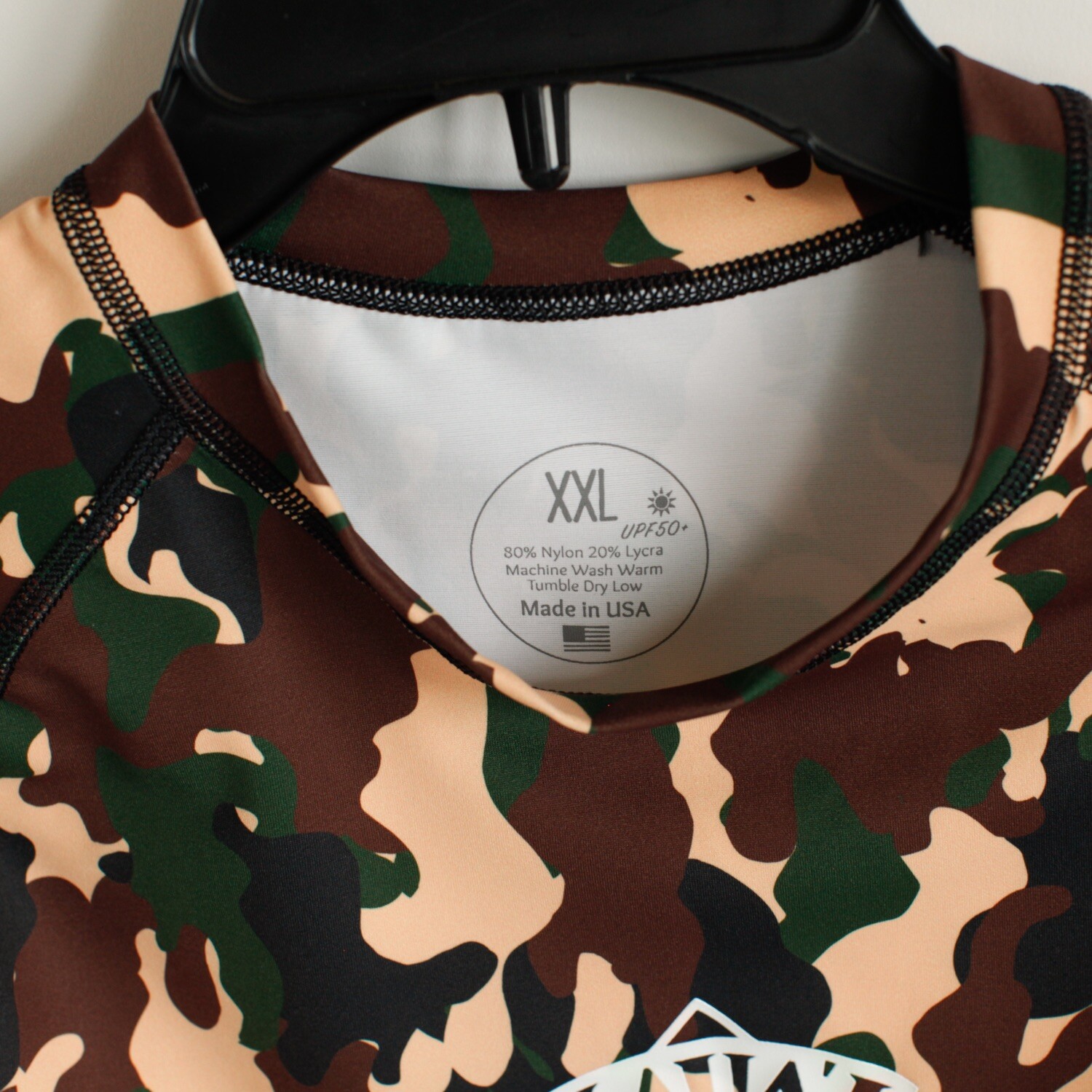 UPF50+ Men's Sun Protection Long Sleeve Quick Drying Camouflage Print XXL gallery