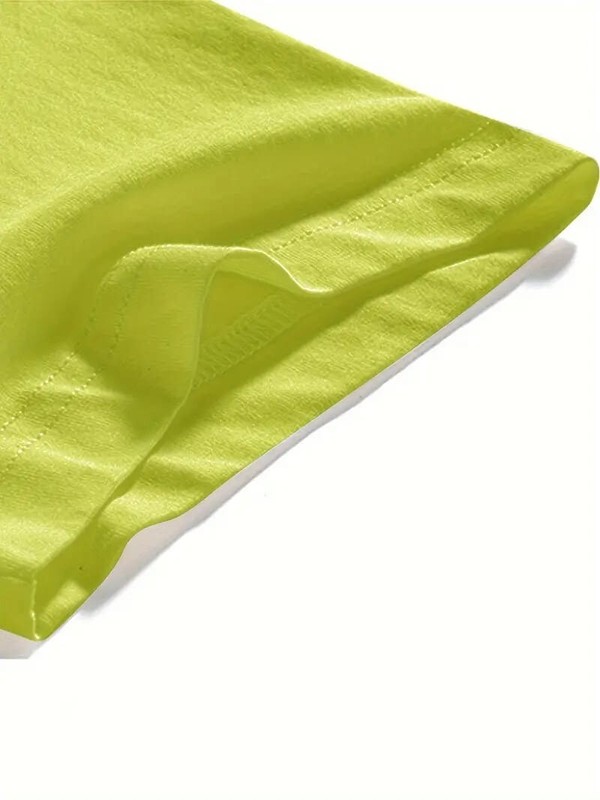 Men's Classic Solid Plain Cotton Round Hem Scallop Essentials Tshirt S-2XL gallery