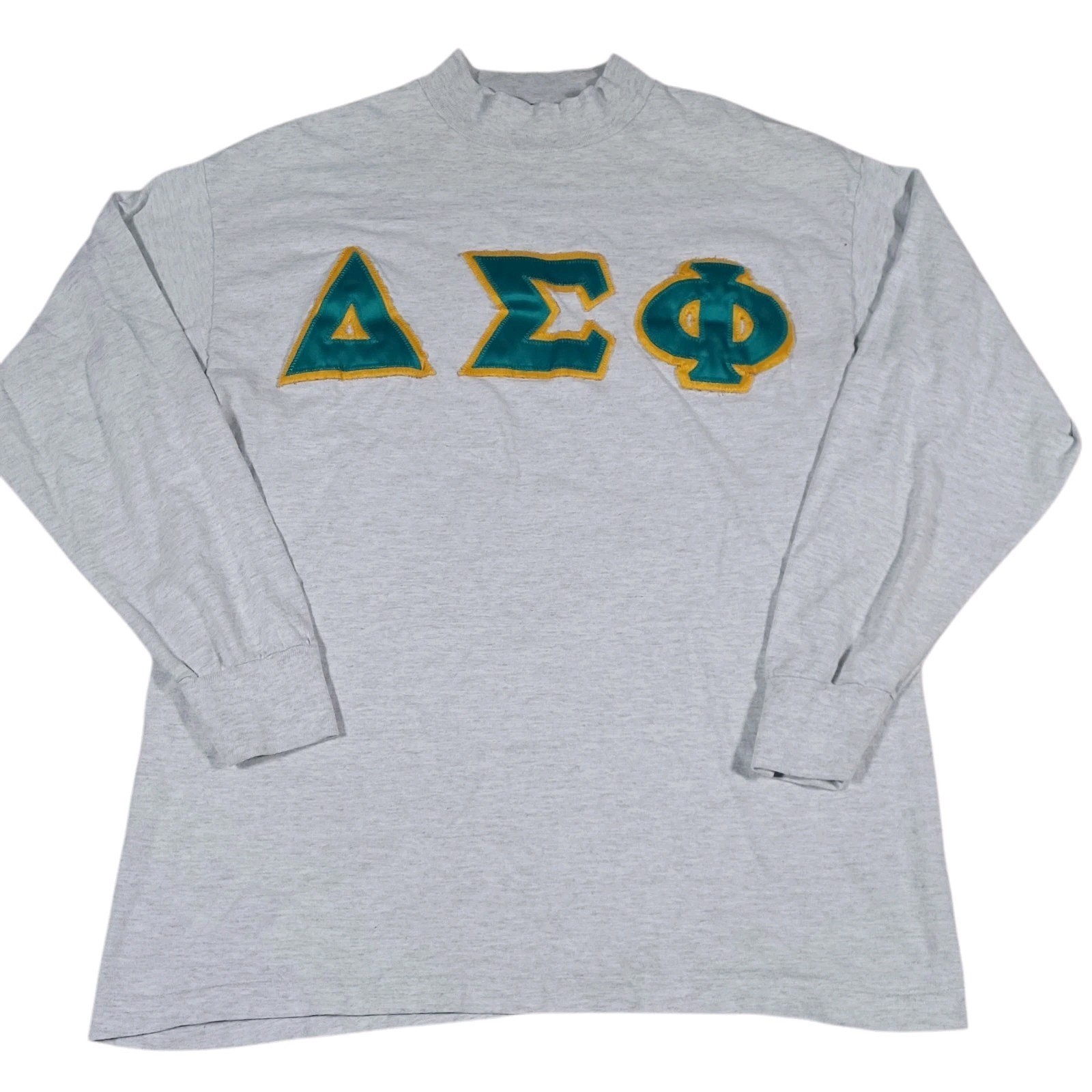 Vintage Delta Sigma College Frat Mockneck Single Stitch Shirt Long Sleeve gallery