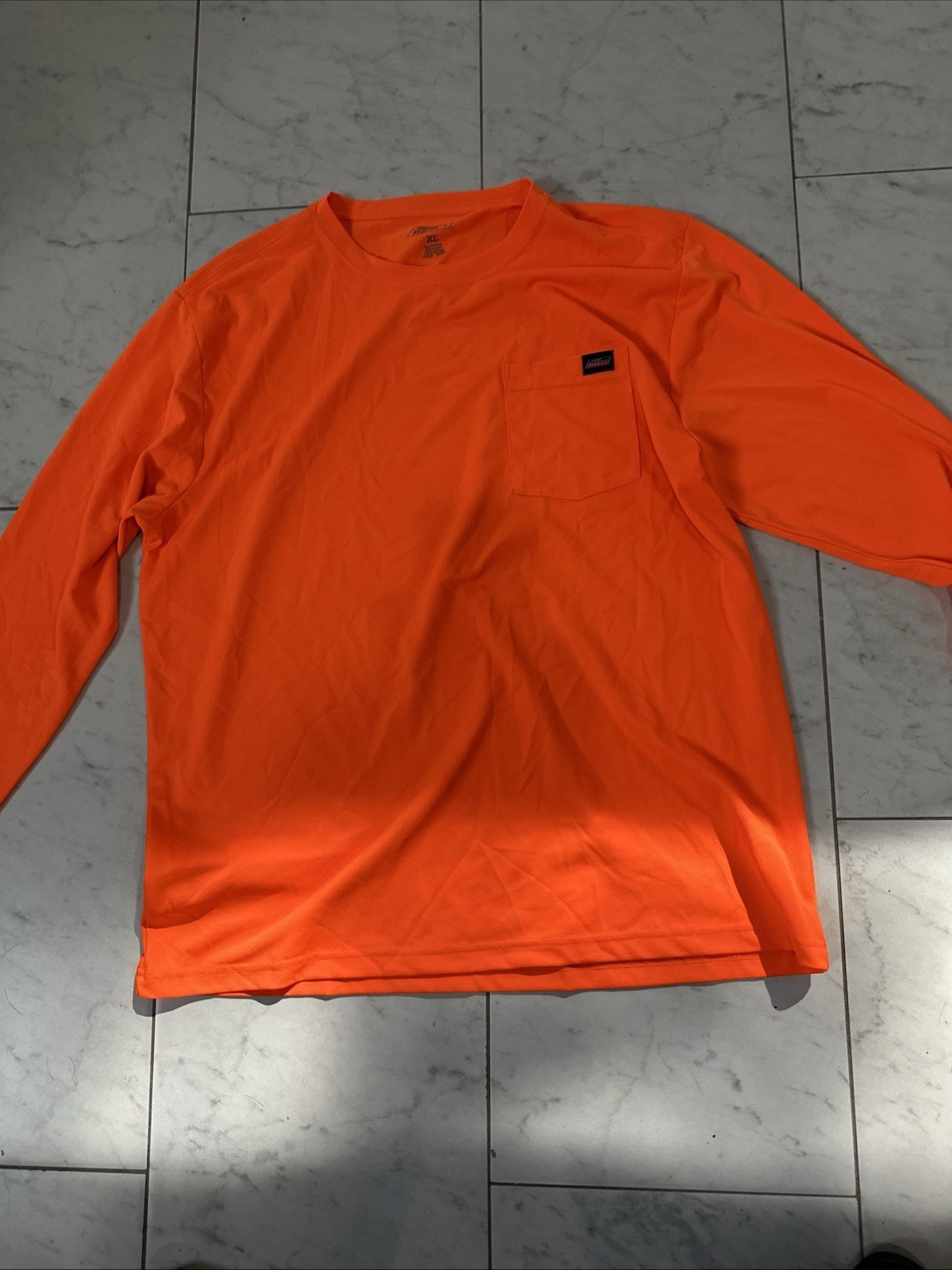 Dickies Performance Long Sleeve Pullover Shirt w/ Pocket Orange Mens XL BNWOT gallery
