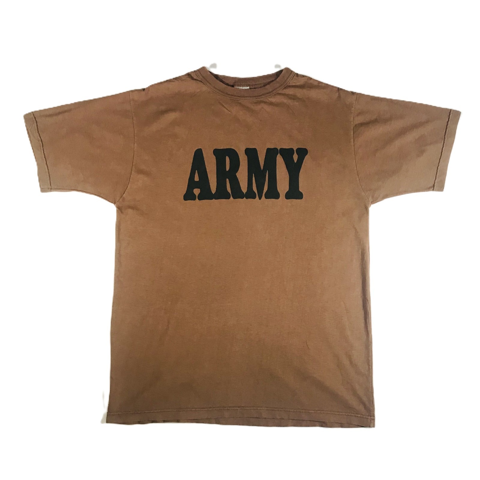 DSCP by BVD Brown 100% Combed Cotton US Army Military T-Shirt Men's Size XL gallery
