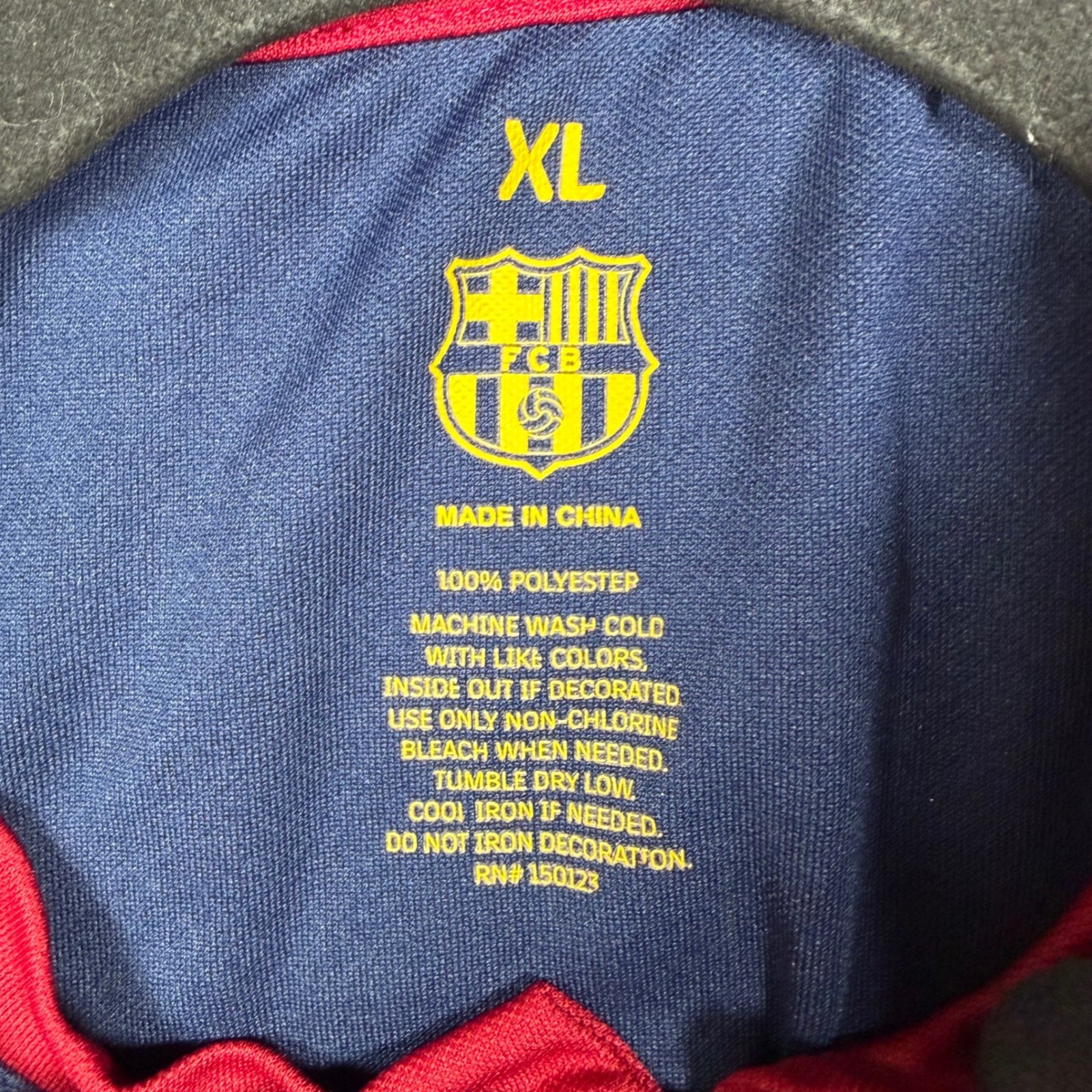 FC Barcelona Barca Soccer Jersey Mens XL Navy Blue Red Football gallery