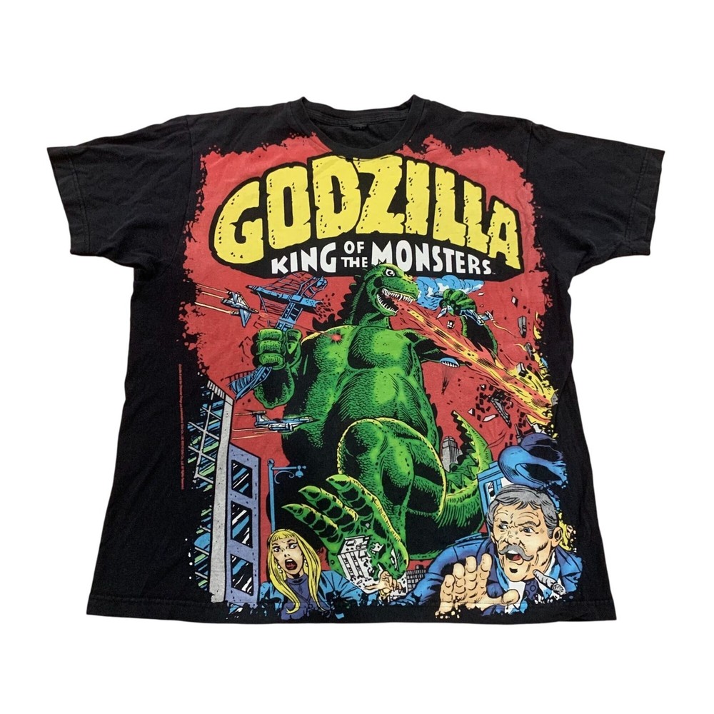 Tultex Godzilla Large Graphic Print T-Shirt Size Large