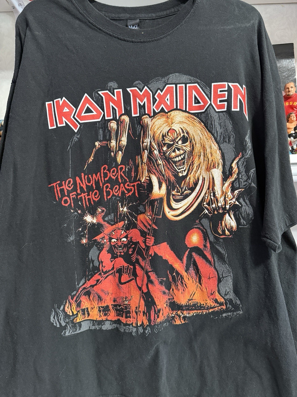 Iron Maiden Men's Black Eddie Graphic The Number of the Beast T-Shirt Size XXL gallery
