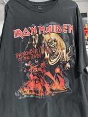 Iron Maiden Men’s Black Eddie Graphic The Number of the Beast T-Shirt Size XXL