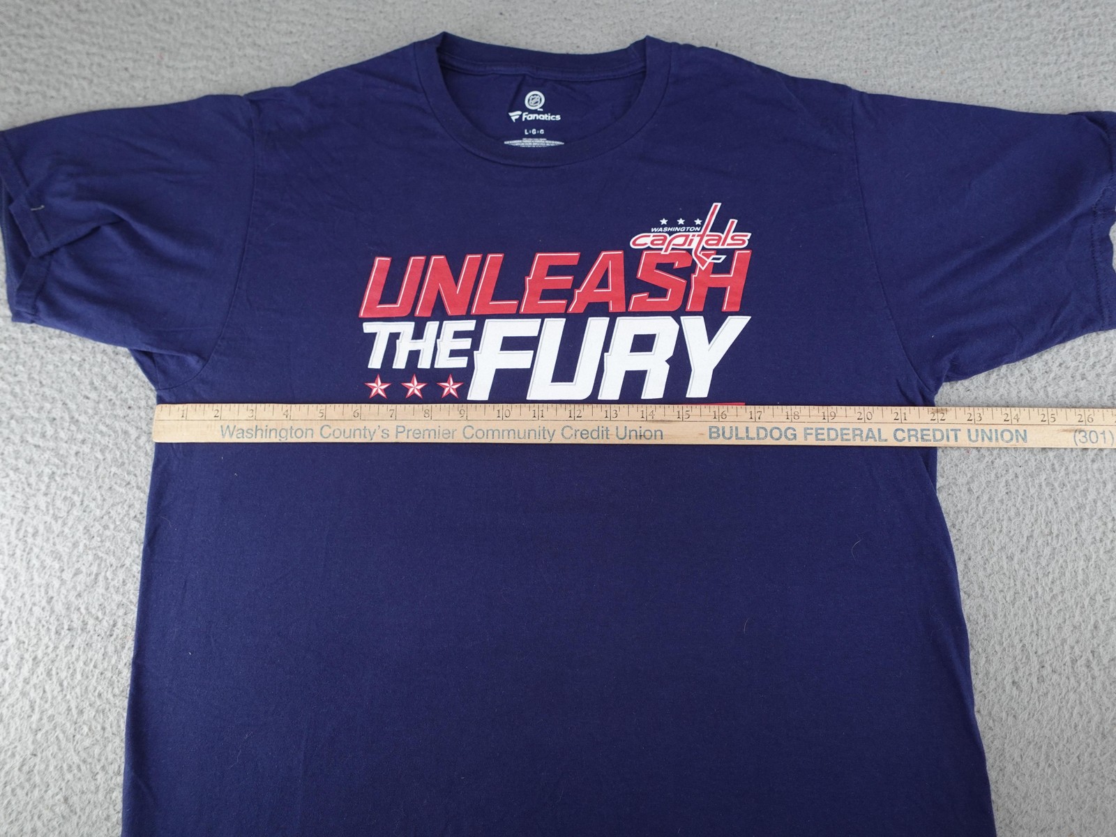 Washington Capitals Shirt Mens Large Unleash The Fury Fanatics NHL Hockey Tee gallery