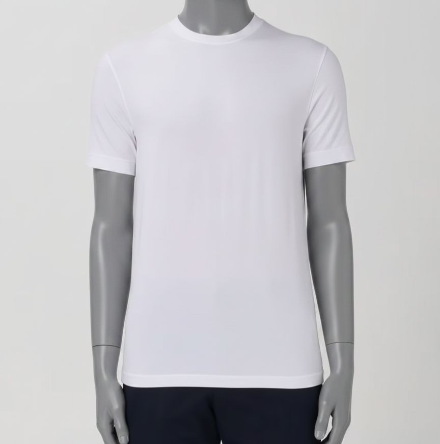 Giorgio Armani Men’s White Textured Stretch T-Shirt Size 54
