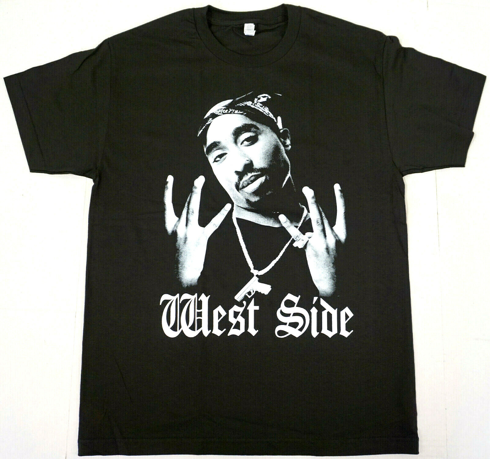 2Pac T-shirt TUPAC SHAKUR West Side Rap Hip Hop Tee Men's 100% Cotton Tee New gallery