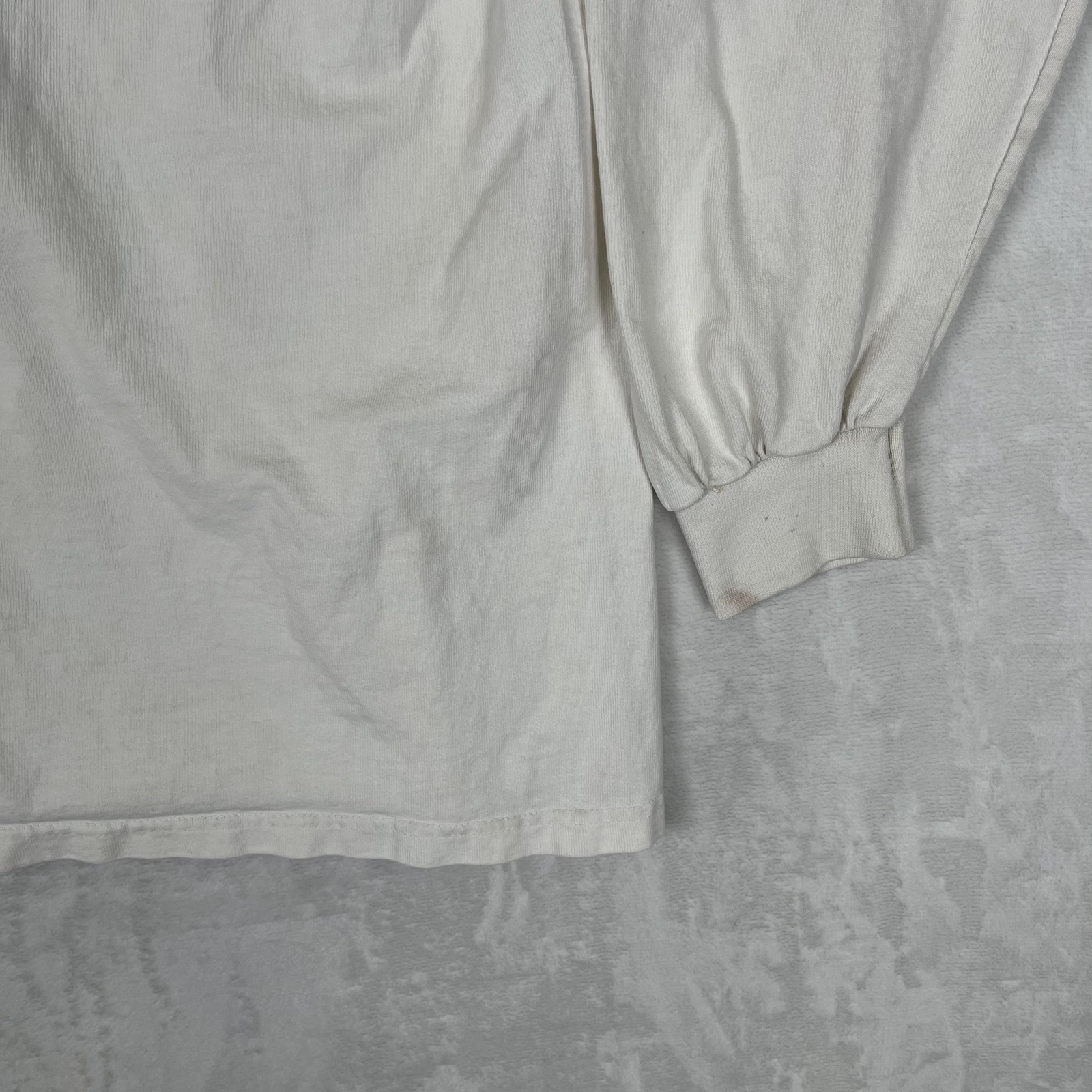 Vintage Navy Long Sleeve T-Shirt Mens XL White Mock Neck Made USA 90s gallery
