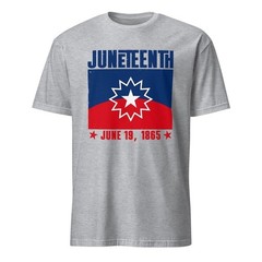 Juneteenth Red White Blue Freedom Flag T-Shirt, Blue Juneteenth Flag Shirt