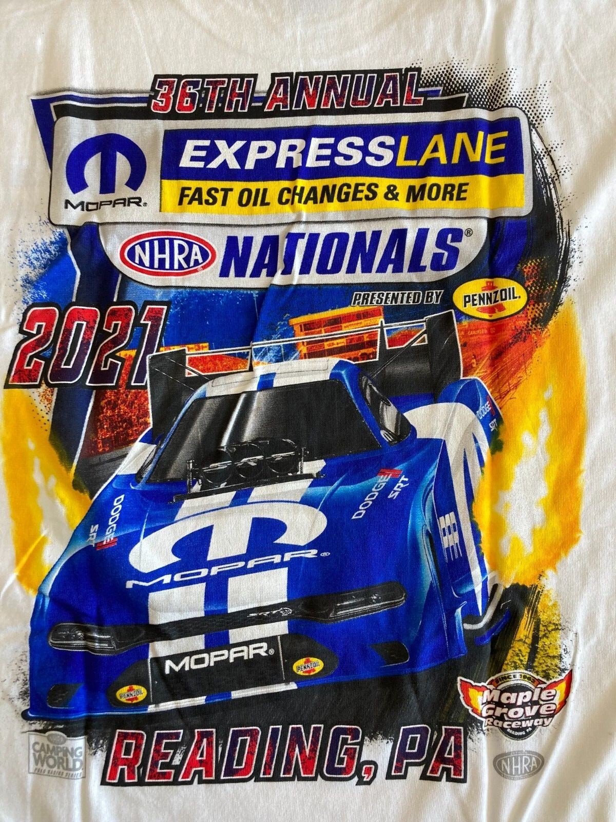2022 53rd Annual GatorNationals (048) Men’s 100% Cotton T-shirt NHRA Drag Racing