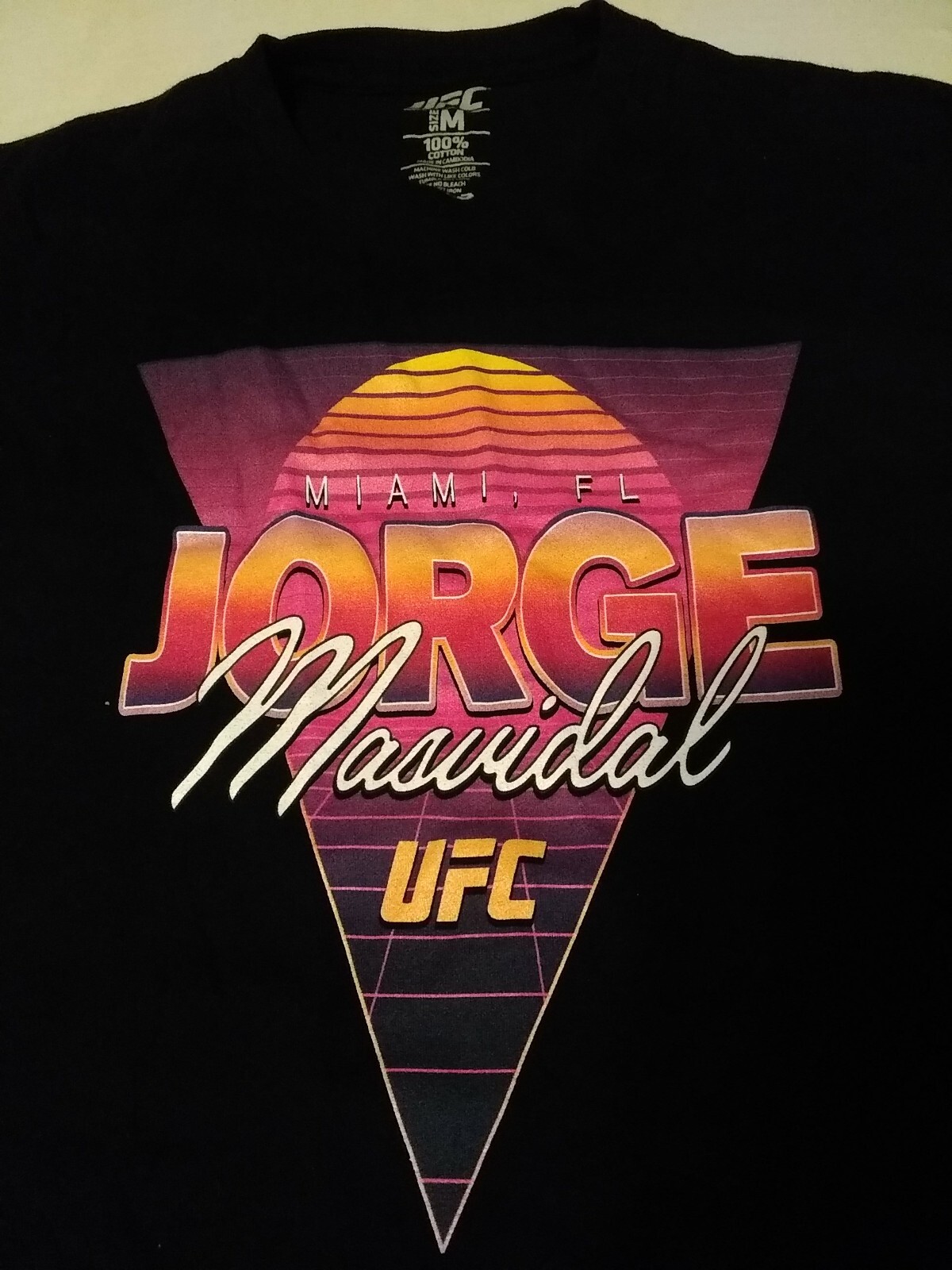 UFC Jorge Masvidal T-Shirt Black Size MED Miami, FL Men's MMA Tropical GTA Style gallery