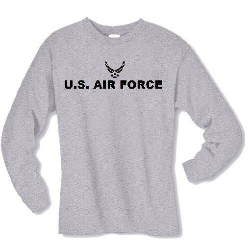 AIR FORCE TEE  PHYSICAL TRAINING T-SHIRT LONG SLEEVE USAF
