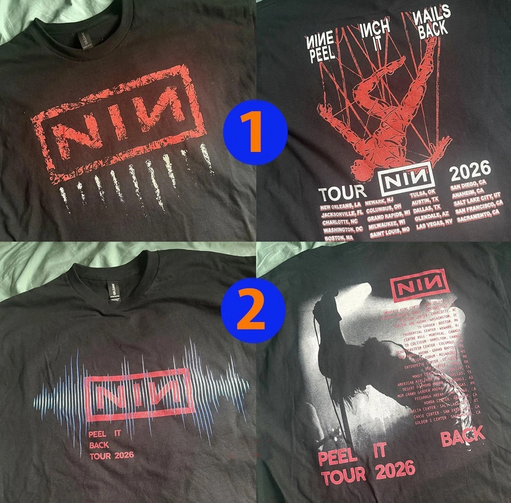 NIN Nine Inch Nails 2026 Peel It Back Tour T shirt Reprint