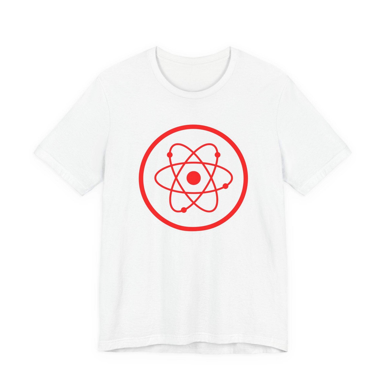 Red Atomic Radiation Symbol T-Shirt | Science Physics Graphic Tee Shirt gallery