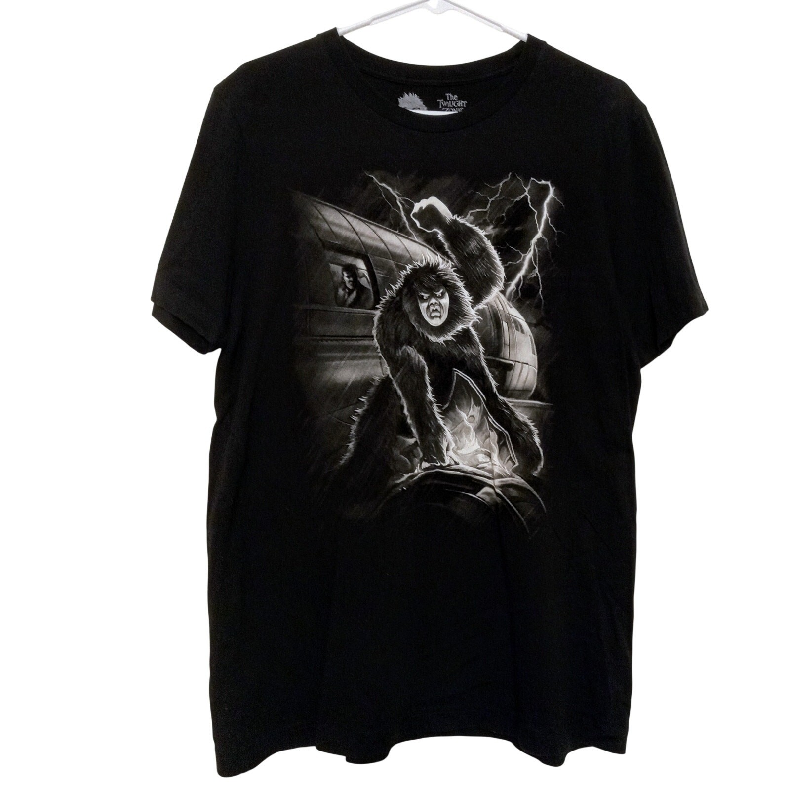 RARE Fright Rags TWILIGHT ZONE Nightmare at 20000 Ft Graphic Horror T-Shirt SZ L gallery