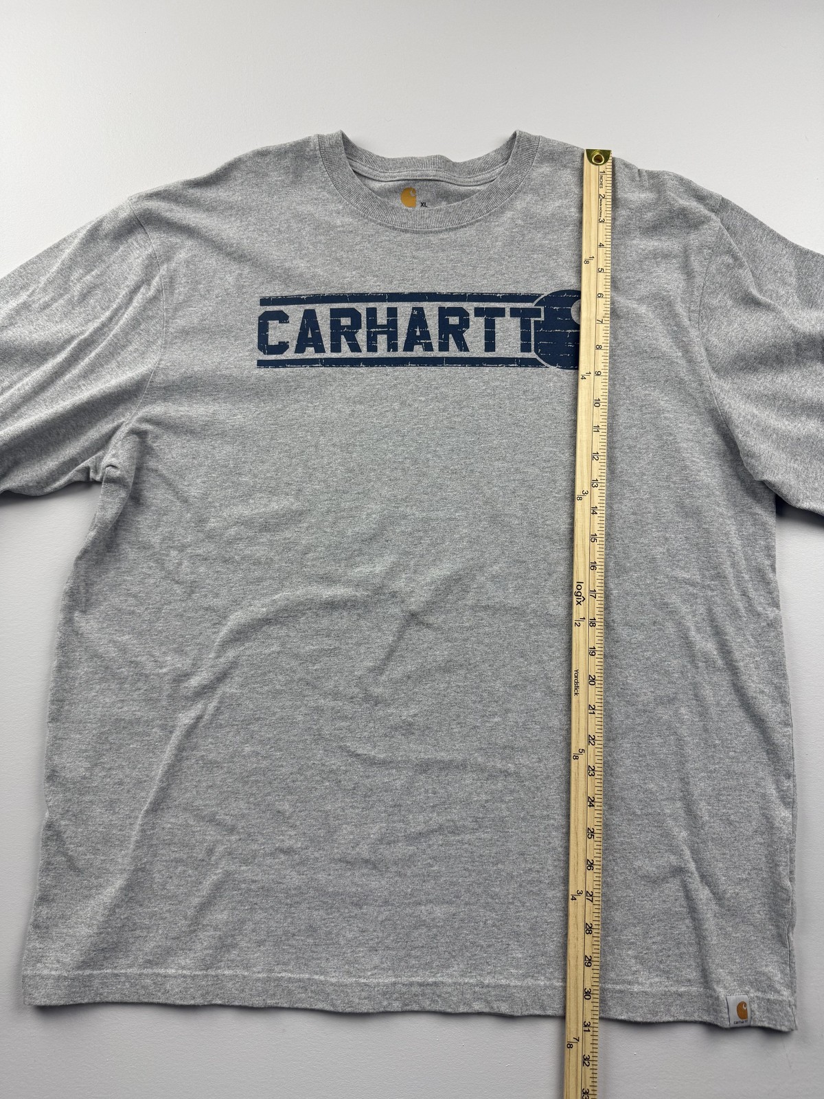 Carhartt Shirt Mens XL Gray Long Sleeve Logo Tee Original Fit Tagless Workwear gallery