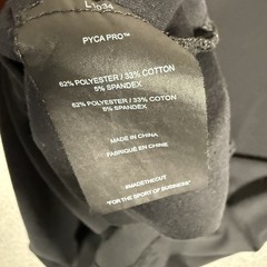 Cuts Shirt Mens Medium Black Curve Hem Elongated Pyca Pro Casual Preppy Logo