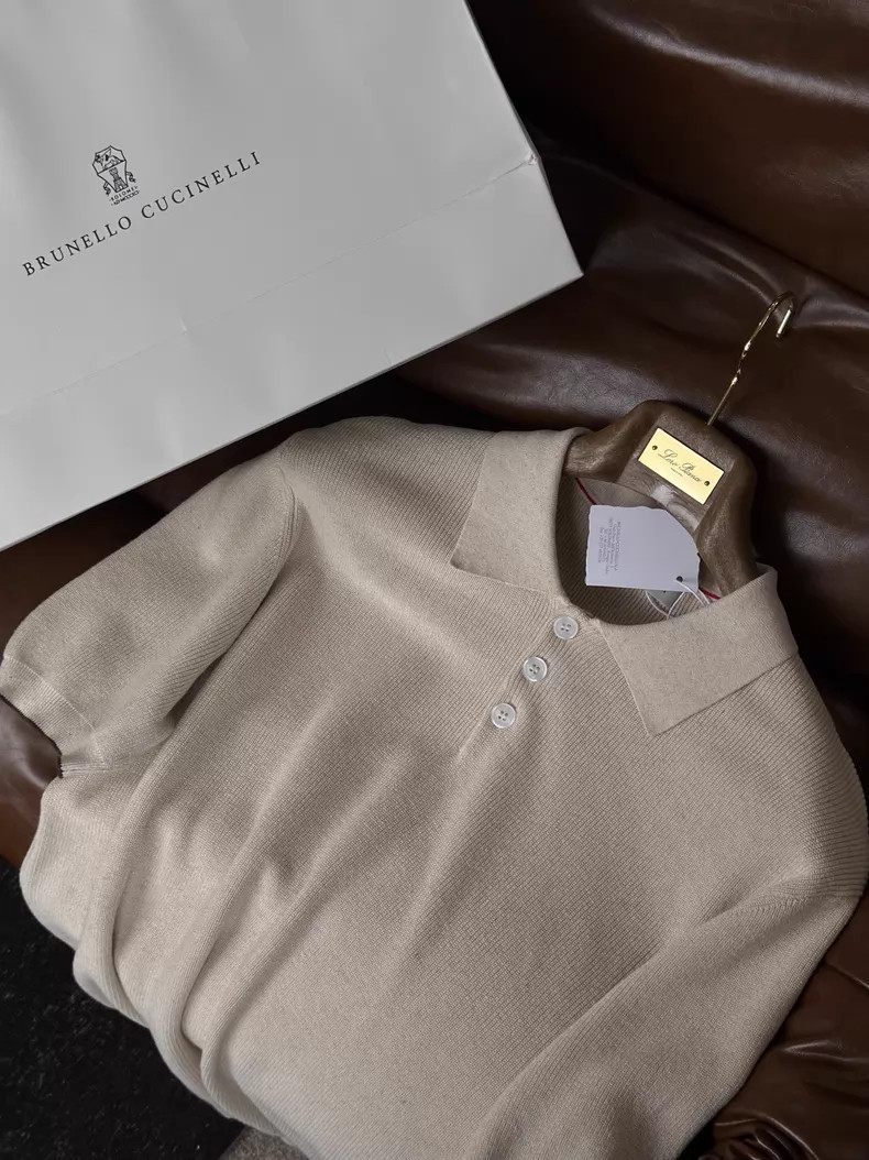 Brunello Cucinelli Collared Polo Short Sleeve Shirt gallery