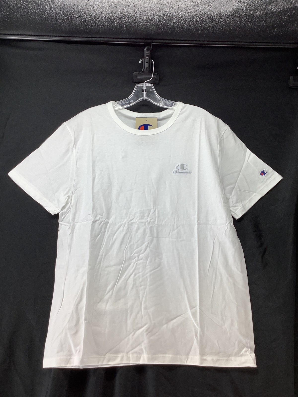 Champion Men's White T-Shirt Tee Short Sleeve Crew Neck Size Medium gallery