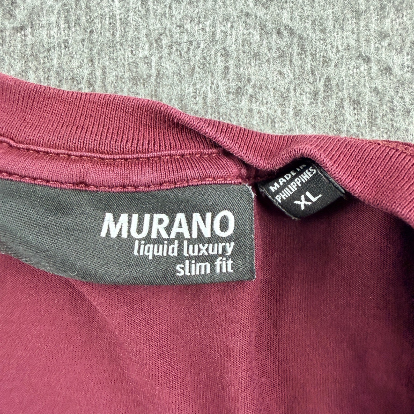 Murano Liquid Luxury Slim Fit TShirt Men's XL Burgundy Golden Gate Bridge Cotton gallery