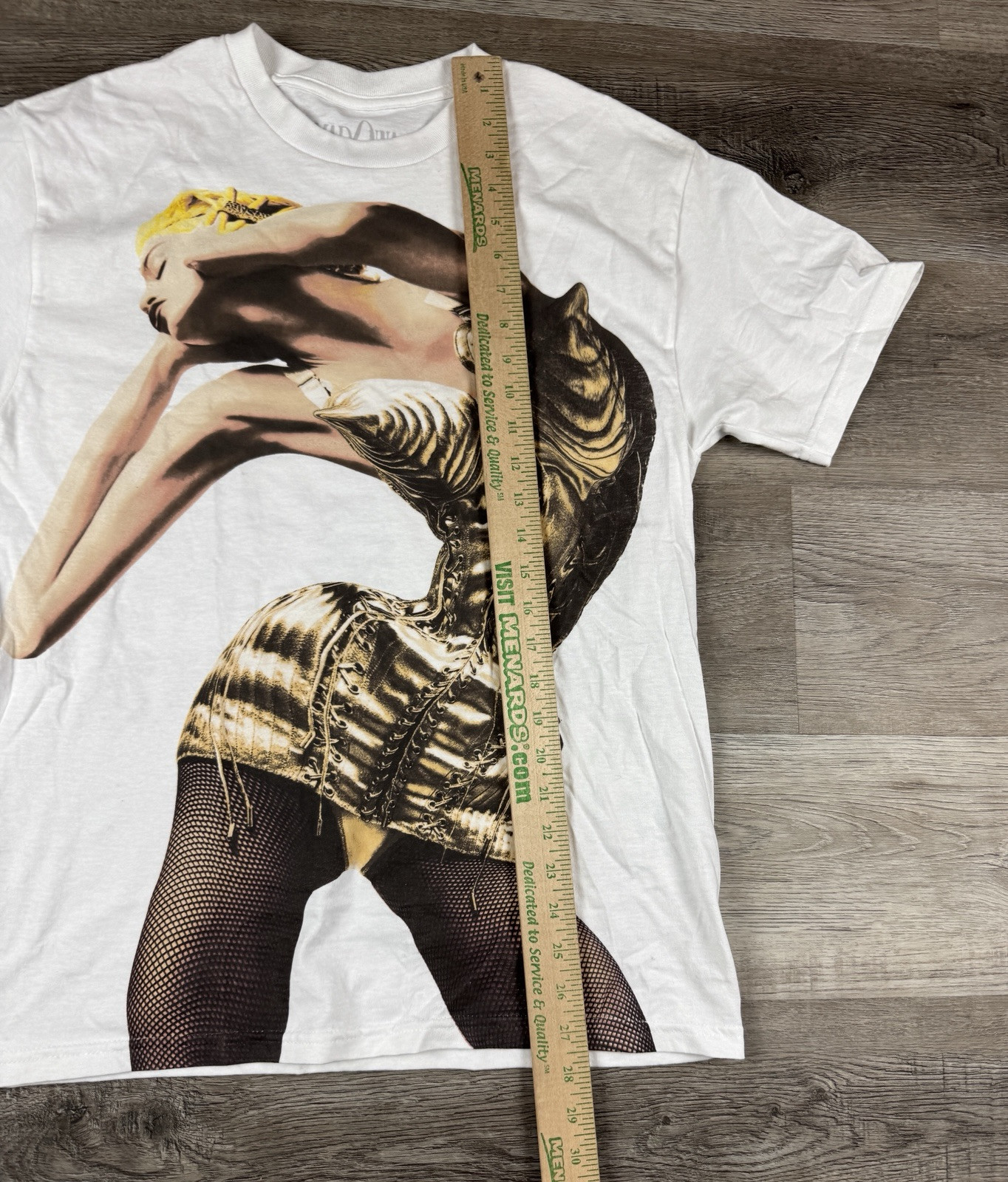 Madonna T Shirt Medium Celebration Tour Concert Gold Glitter Lettering 2023 gallery