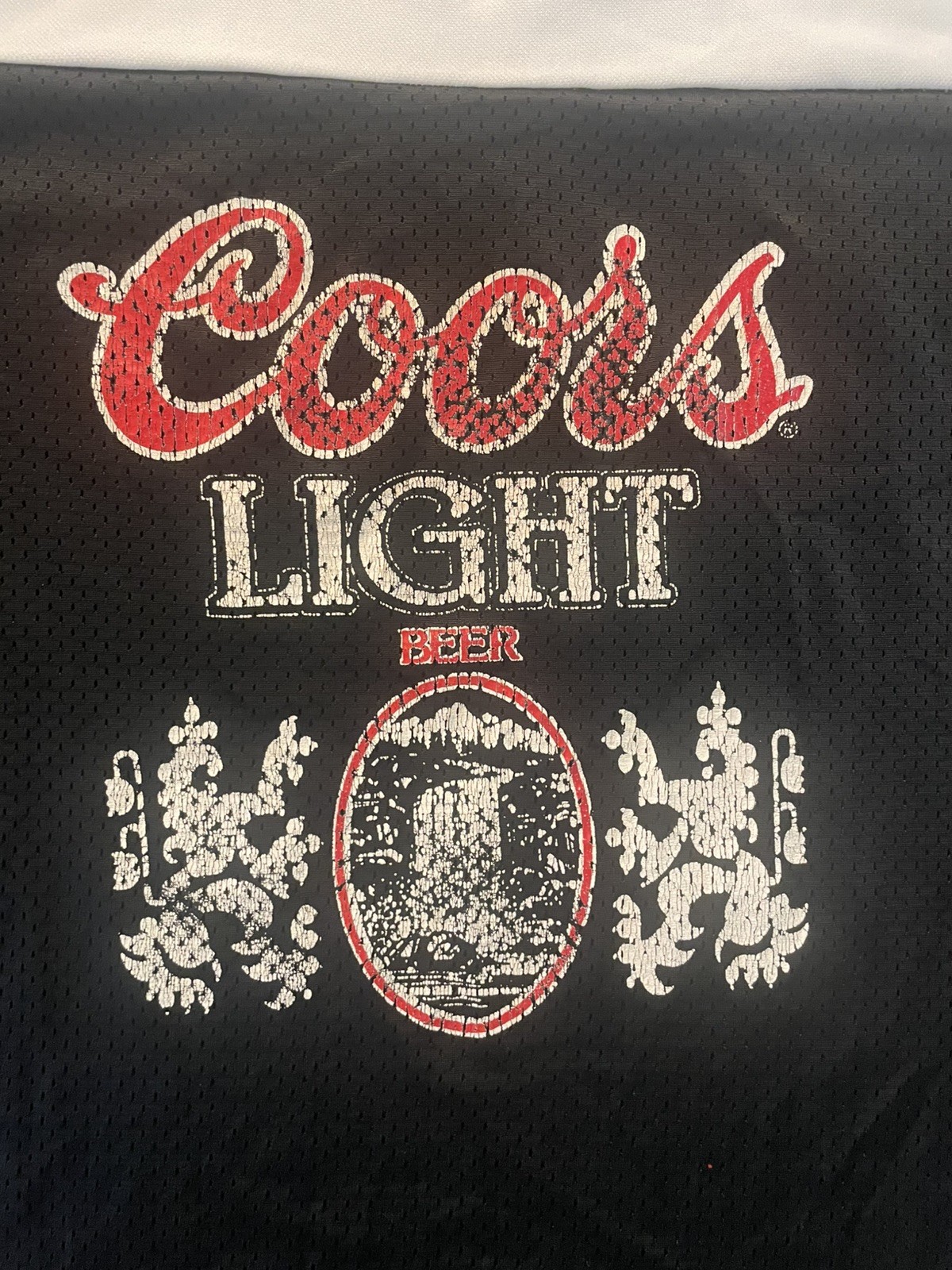 Vintage 1970s 1980s Coors Light Beer Logo Mesh Jersey T Shirt Medium Artex gallery