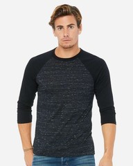 🔥 Bella + Canvas Men Three-quarter Sleeve Blend Baseball T Shirt Up To 2XL 3200