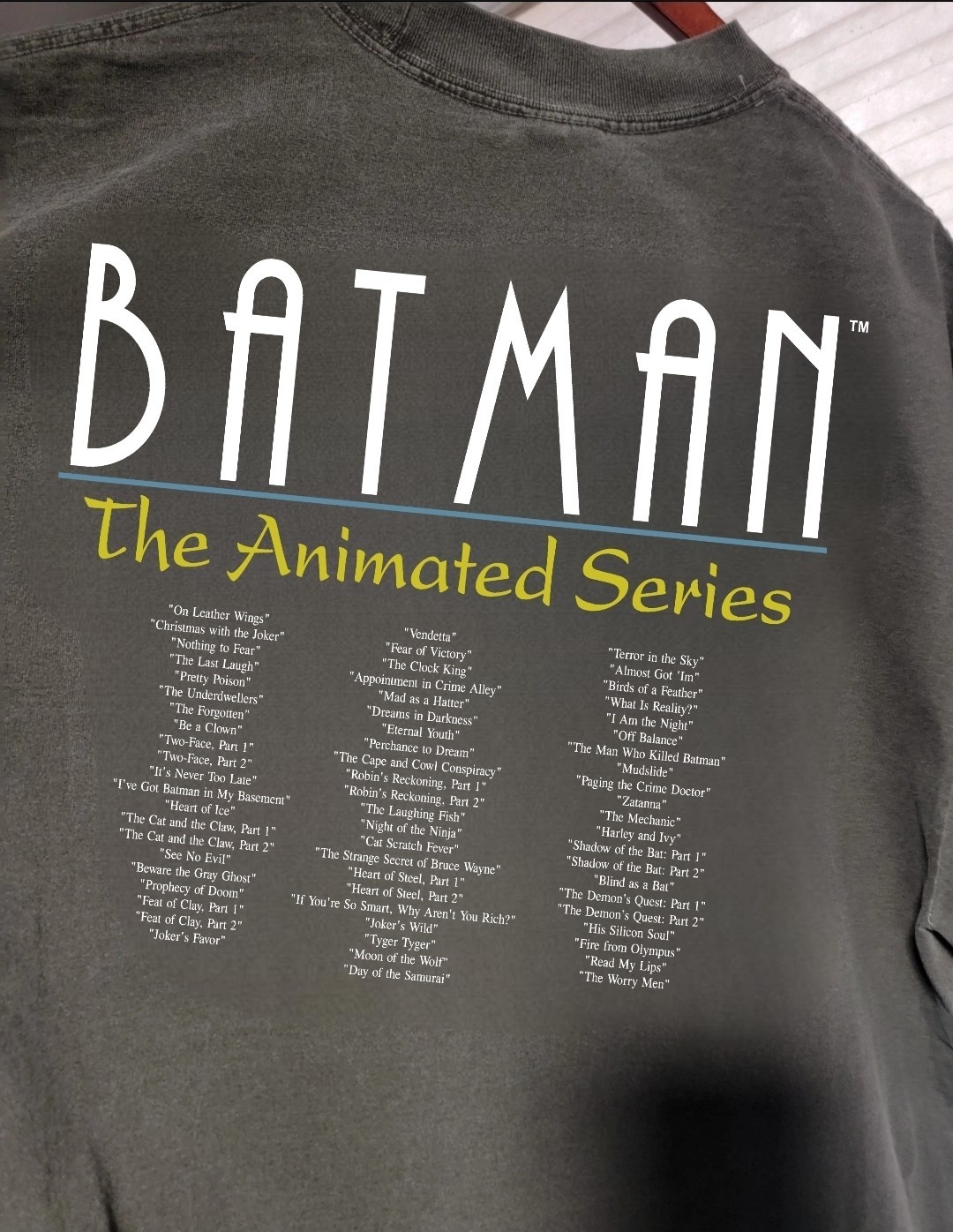 Batman Animated Series ON A SHAKA HEAVYWEIGHT GARMET DYED T SHIRT "MODERN" gallery