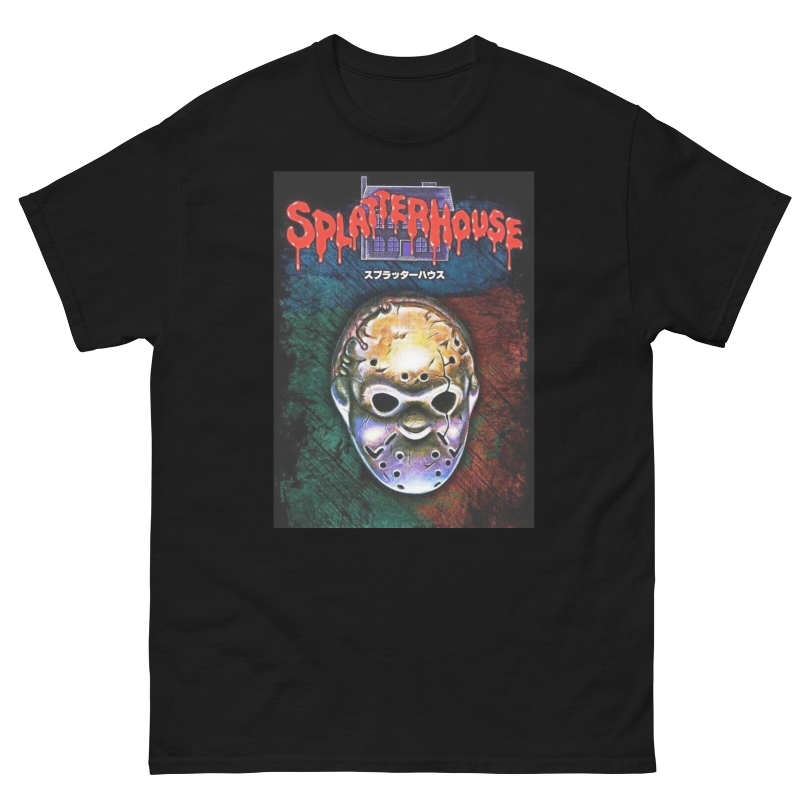 Unisex Splatterhouse Poster Tee, Video Game Graphic T-Shirt, Retro Gamer Gift gallery