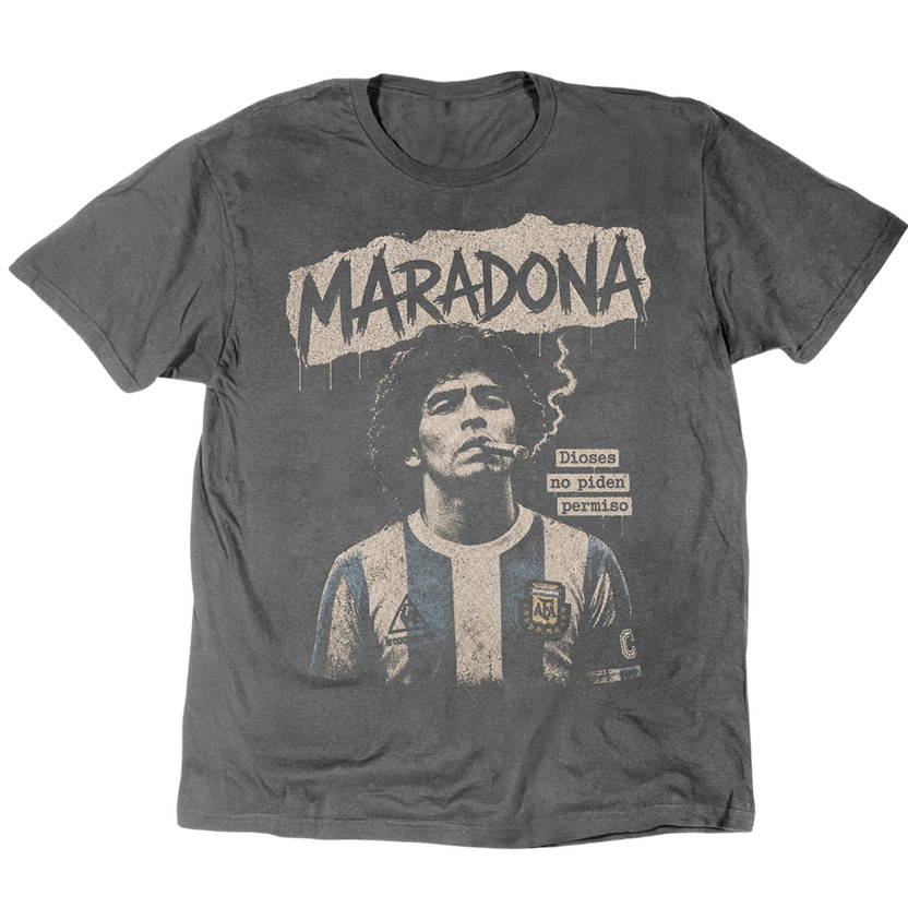Vintage Maradona Dioses No Piden Permiso T-Shirt Unisex Tee S-5XL gallery