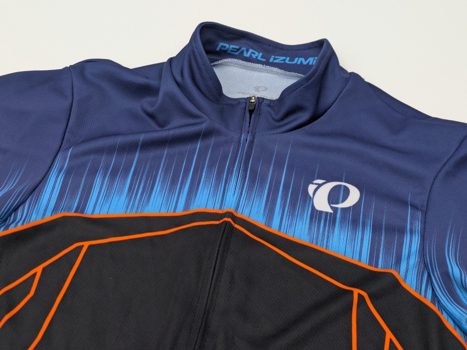 Pearl Izumi Men's SELECT LTD Blue Black Orange Full Zip Cycling Jersey Medium gallery