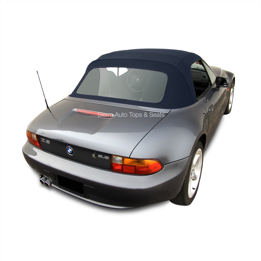 BMW E37 Z3 Convertible Top in Blue Twill Cloth with Plastic Window