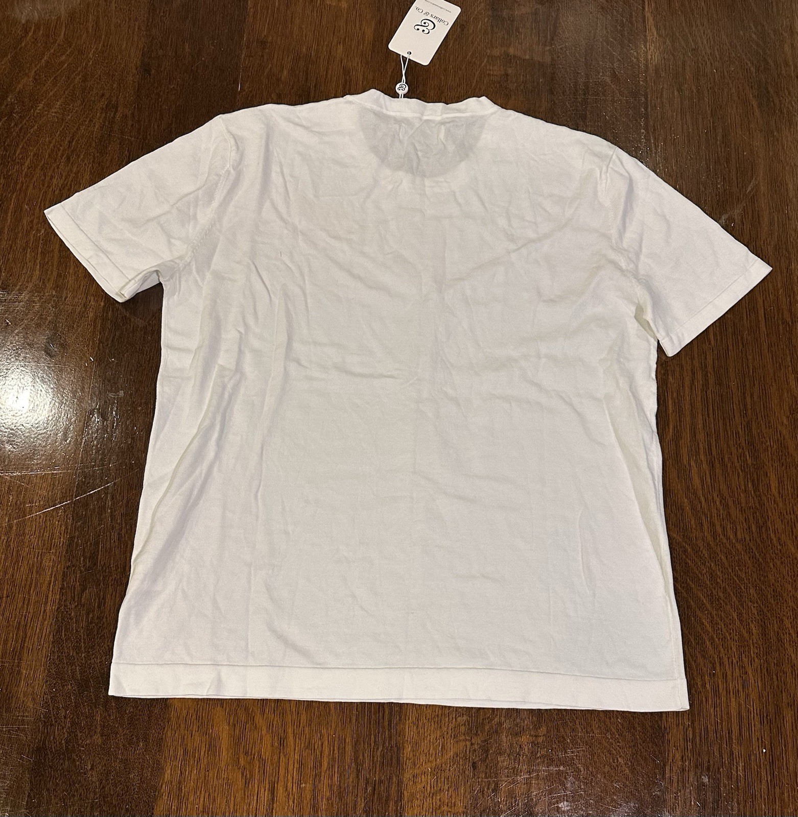 Collars & Co Maranello Mid-Weight Cotton & Silk Tee White Men’s XL New $89 gallery