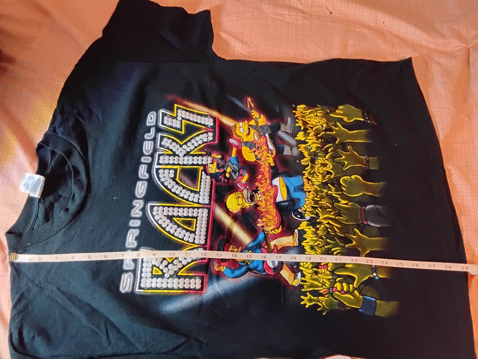 The Simpsons Shirt Mens XL Black Springfield Rocks Concert Homer Apu Otto Barney gallery