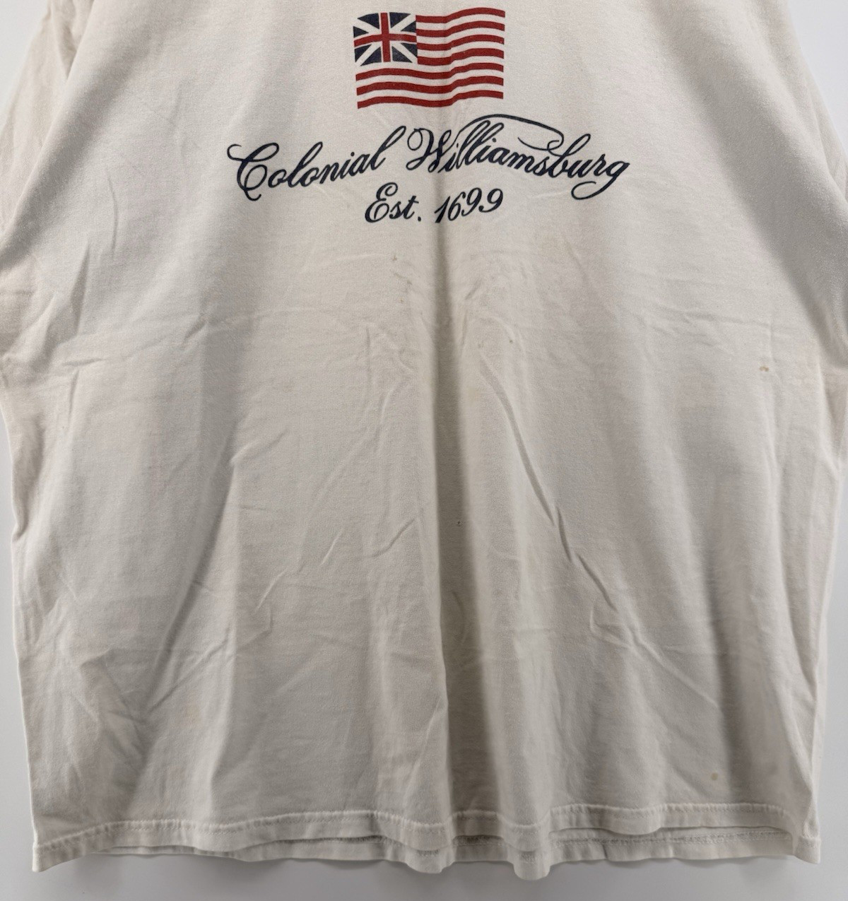 Colonial Williamsburg Men’s Graphic T Shirt Flag Logo 2XL USA History Souvenir gallery