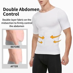 4 Pack Men Compression Undershirt Slim Tank Top Workout Vest Abdomen Body Shaper