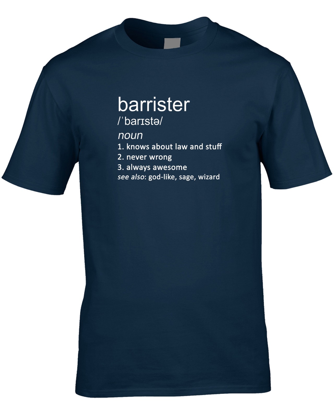 Barrister Definition Mens T-Shirt Lawyer Law Gift Idea Work Job Occupation Funny