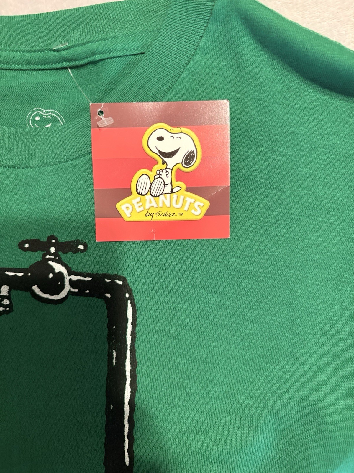 NWT Peanuts Snoopy T-shirt XL Green “I Need A Drink” Graphic Short Sleeve gallery