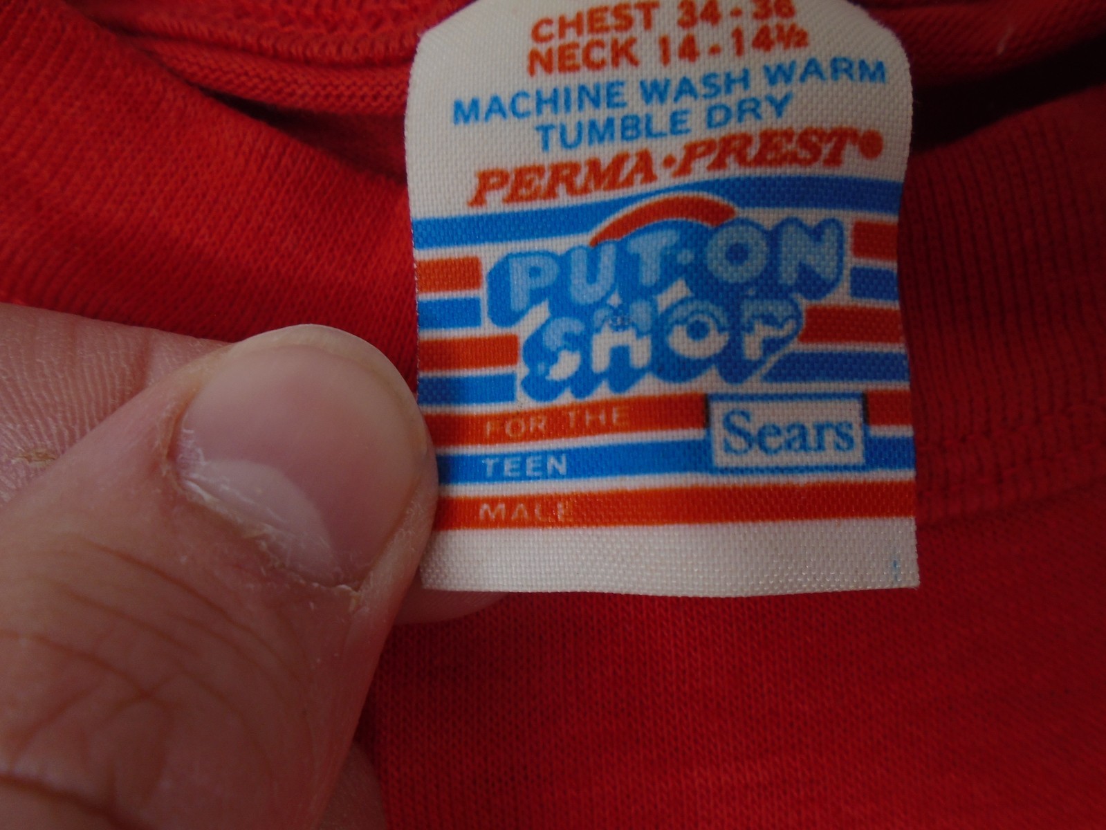 Vintage 70s Sears T Shirt Mens Fits Size Small Single Stitch Striped Put on Shop gallery