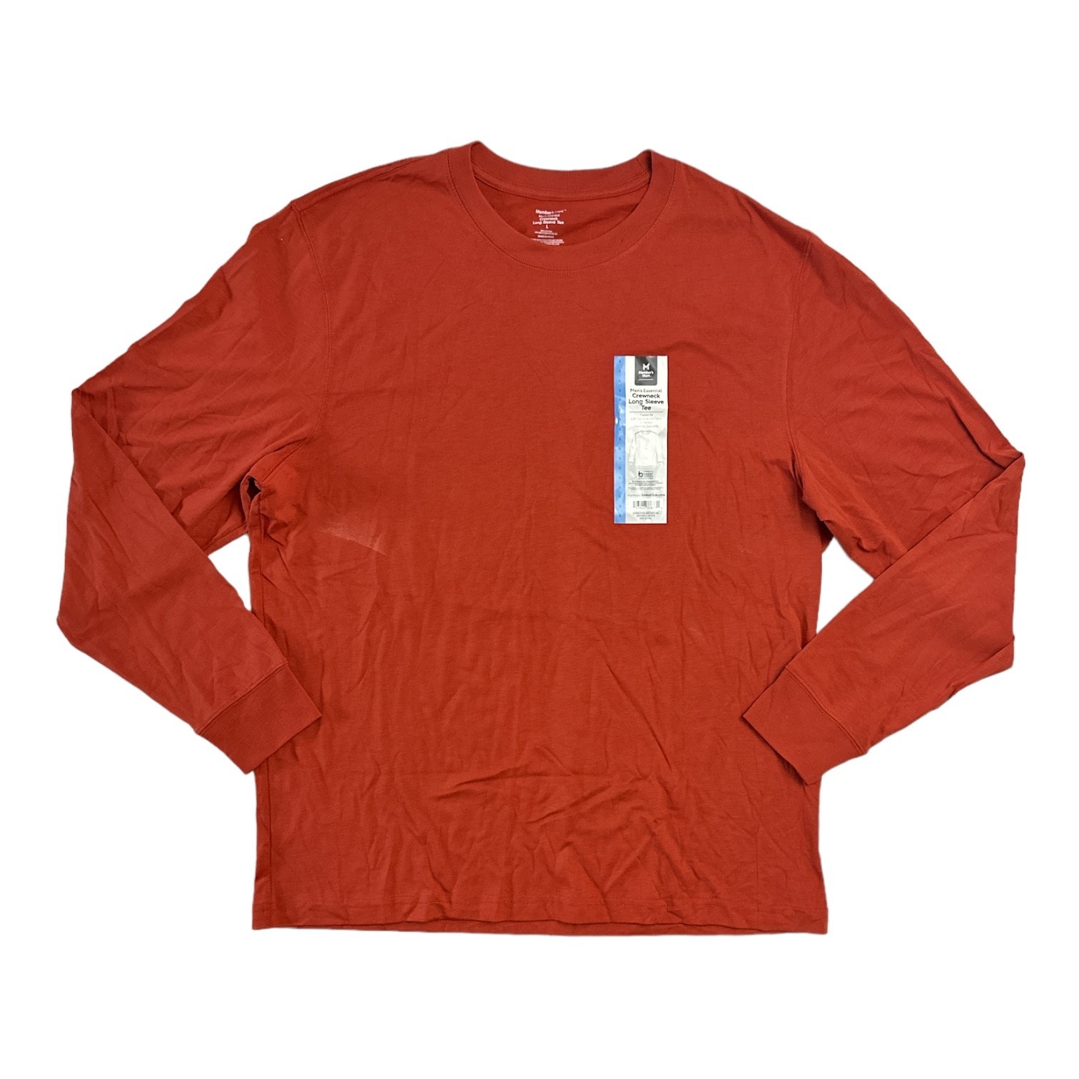 3 Pack Member’s Mark Men Essential Classic Crewneck Long Sleeve Tee Spiced Cider