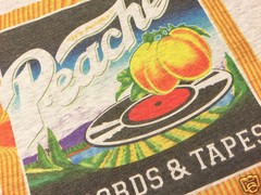 Peaches Records & Tapes RETRO Baseball T-SHIRT Vintage Vinyl FREE SHIP USA