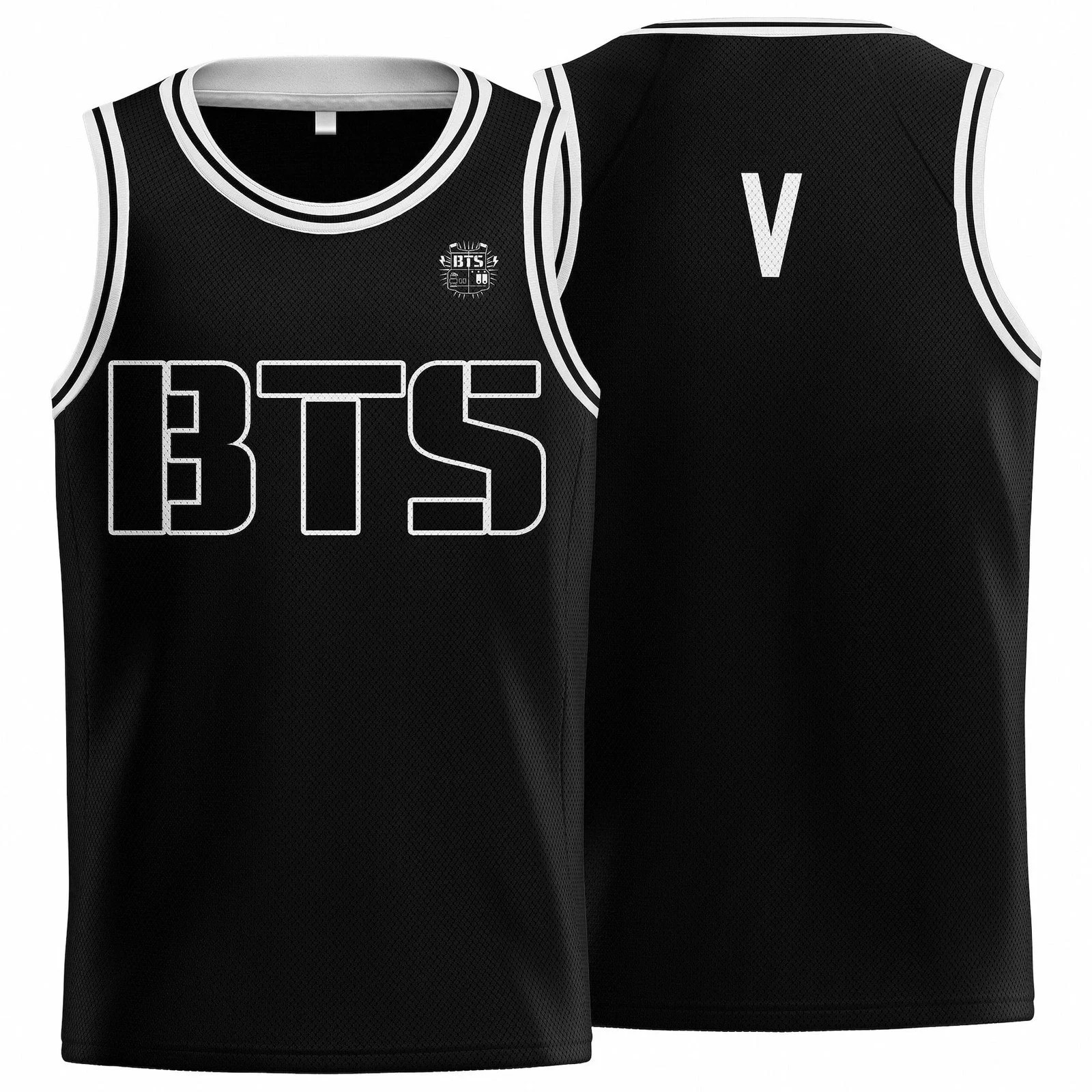 Special BTS Men and Women Black Basketball S-5XL Jersey TT1183 gallery