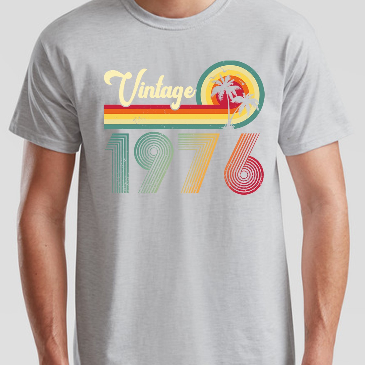 Vintage 1976 50th Birthday Unisex T Shirt Gift Tee For Women Mum Grandpa gallery
