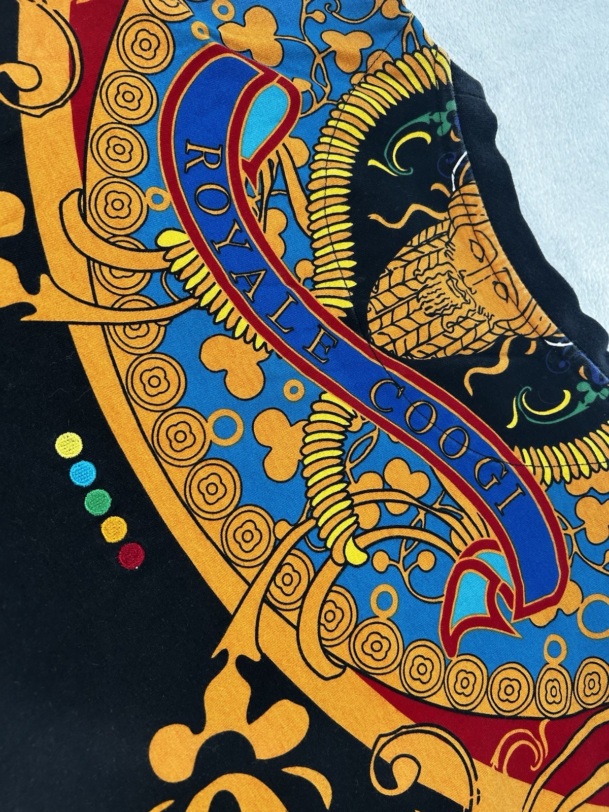 Vintage Coogi Shirt 2XL Royal Dashiki Graphic Tee Y2K Hip Hop 90s Colorful Rare gallery