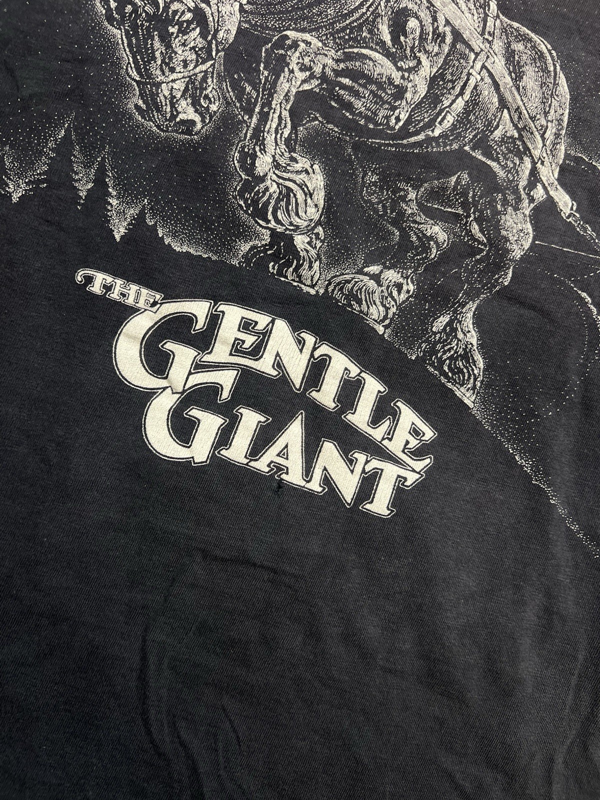 Clydesdale The Gentle Giant T-Shirt Men's M Single Stitch USA Vintage 90s gallery