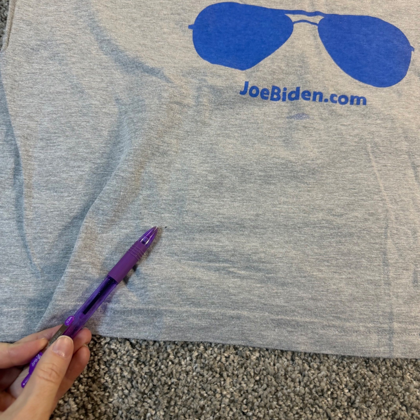 American Apparel Joe Biden Aviator Sunglasses Tank Top Gray XL 4th of July USA gallery