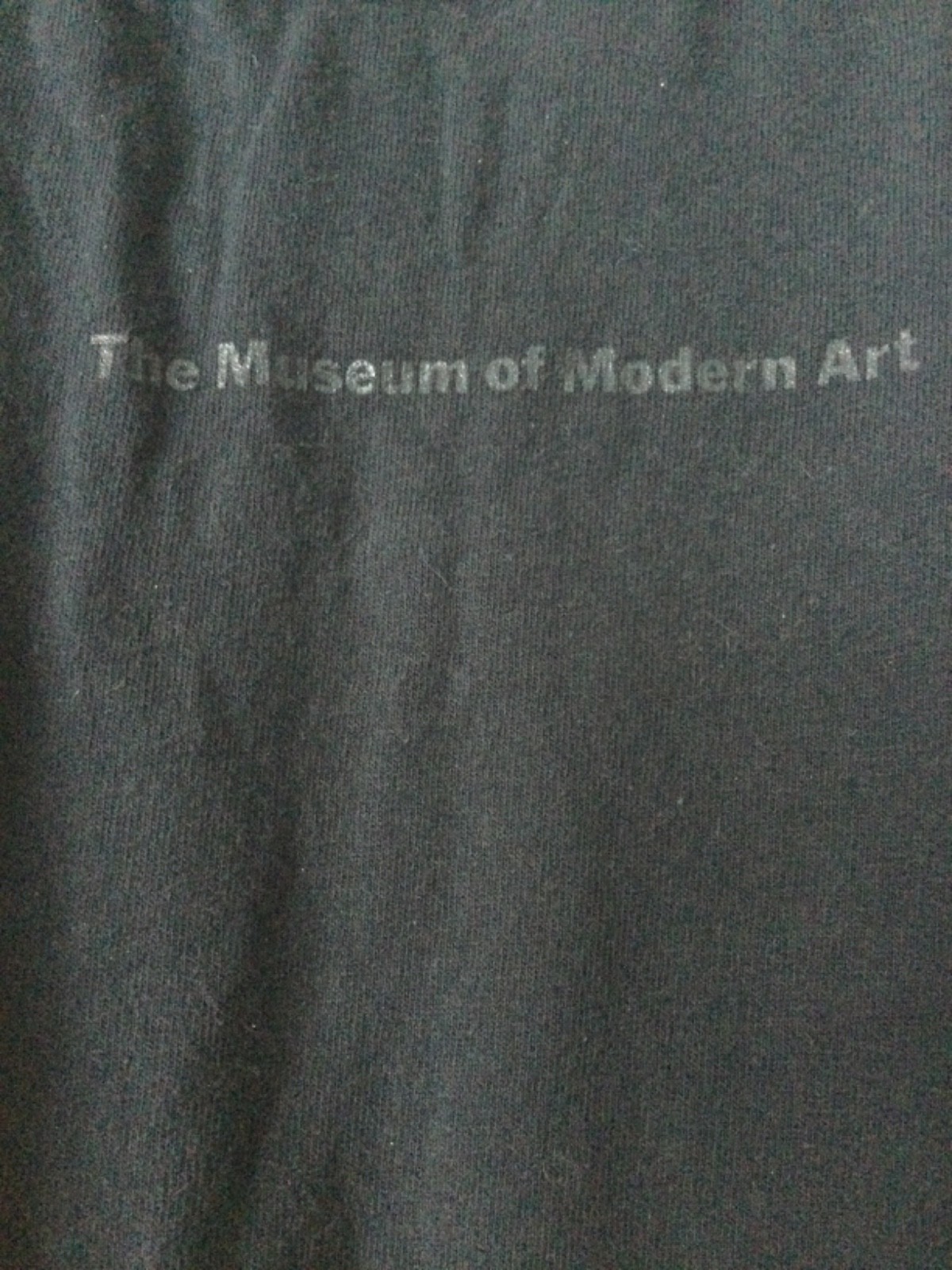 MoMA T-Shirt Top Black Graphic Logo Short Sleeve Boxy Cotton Women's Size Medium gallery