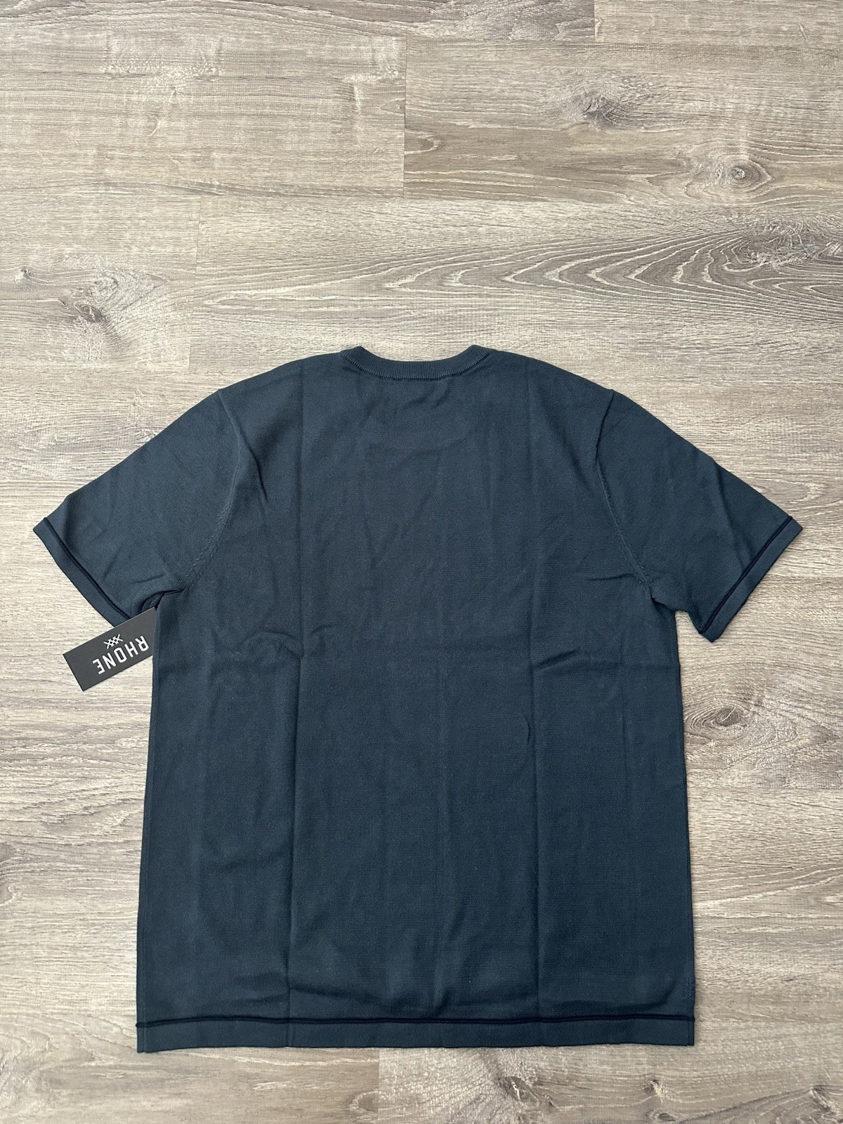 Rhône Compass Knit Tee Men’s Size Large Deep Sea Blue True Navy gallery